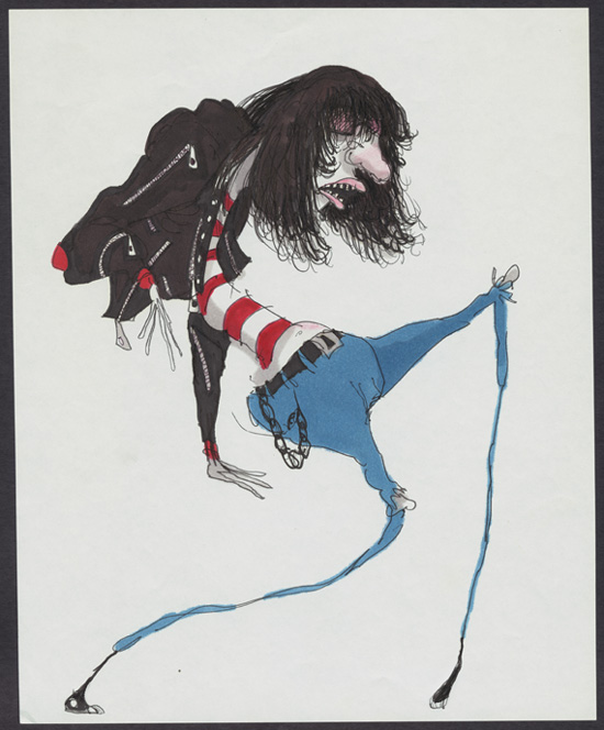 Tim Burton. (American, b. 1958). Untitled (Ramone). 1980-1990. Pen and ink, marker and colored pencil on paper. Overall: 27.9 x 22.9 cm. Private Collection. © 2009 Tim Burton